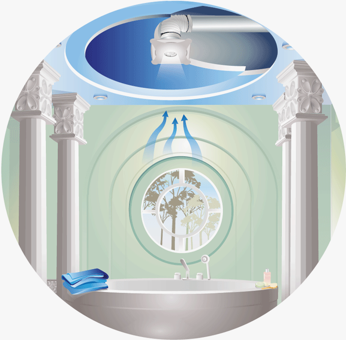 Приклад монтажу вентилятора для вентиляції ванної кімнати