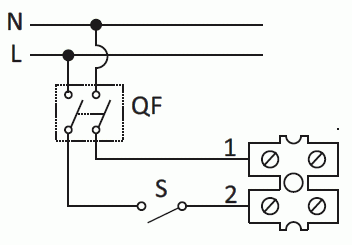 схема підключення осьового вентилятора