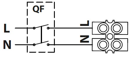 схема підключення вентилятора з таймером і датчиком вологості