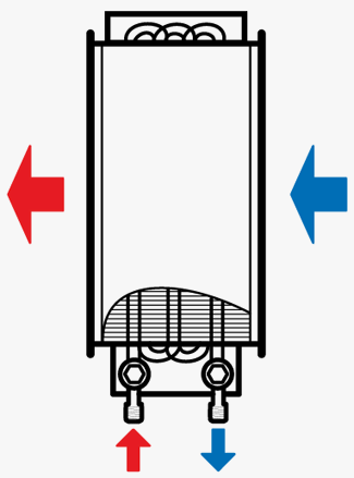 Схема правильного монтажа водяного нагревателя