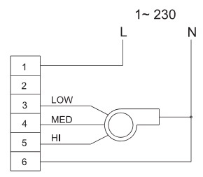 Схема підключення до вентилятора
