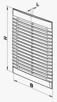 Размеры решетки для установки в вентшахту