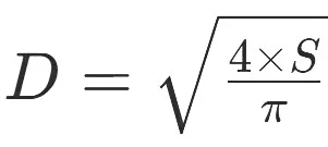 Формула визначення діаметра труби вентиляції