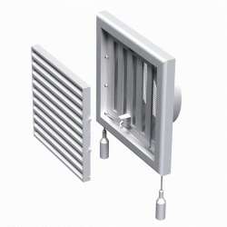 Вентиляционная решетка с заслонкой Вентс МВ 150 ВРс