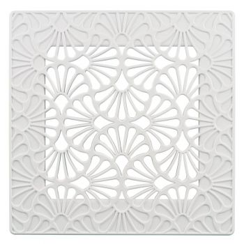 Решетка вентиляционная Вентс Art-Deco Flora 200x200 белая
